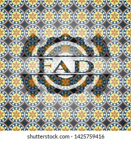 Fad arabesque emblem background. arabic decoration.