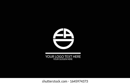 FAD DAF abstract vector logo monogram template