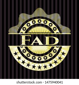 Fad gold badge. Vector Illustration. Detailed.