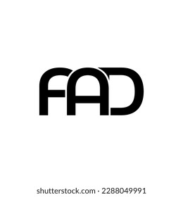 FAD initial letter monogram logo