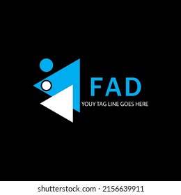 FAD letter logo creative design with vector graphic