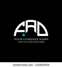 FAD letter logo creative design with vector graphic