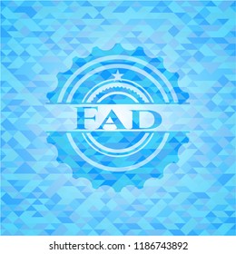 Fad light blue mosaic emblem