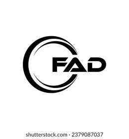 FAD Logo Design, Inspiration for a Unique Identity. Modern Elegance and Creative Design. Watermark Your Success with the Striking this Logo.