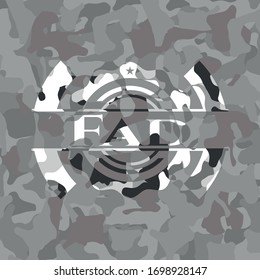 Fad on grey camouflage texture