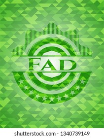 Fad realistic green mosaic emblem