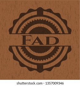 Fad realistic wooden emblem