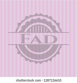 Fad retro pink emblem