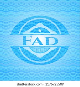 Fad sky blue water emblem.