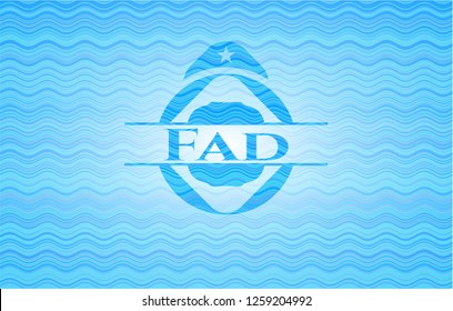 Fad water representation style badge.