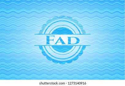 Fad water wave badge.