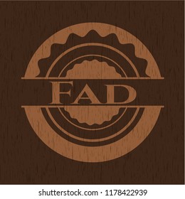 Fad wood emblem. Retro