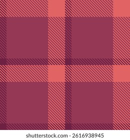 Fade background fabric check, irish pattern plaid tartan. Gentleman textile seamless vector texture in red and pink colors palette.