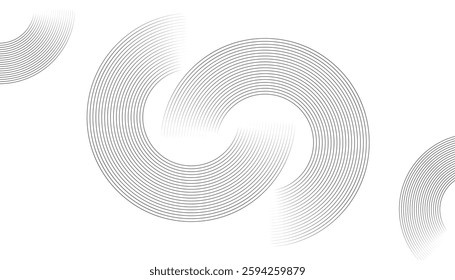 Fade distressed overlay. geometric abstract background. overlapping layers. line effect decoration. abstract background with dynamic circle lines
