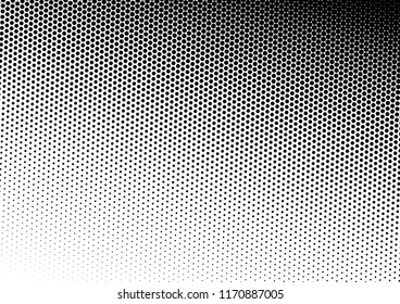 Fade Dots Background. Abstract Overlay. Grunge Vintage Backdrop. Monochrome Black and White Pattern. Vector illustration