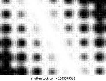 Fade Dots Background. Abstract Pattern. Black and White Texture. Pop-art Backdrop. Vector illustration