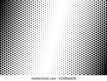 Fade Dots Background. Gradient Monochrome Texture. Points Pattern. Black and White Overlay. Vector illustration