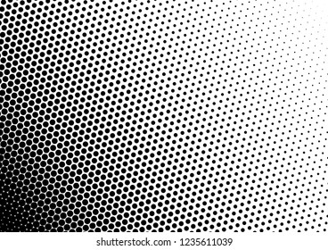 Fade Dots Background. Halftone Monochrome Texture. Abstract Vintage Overlay. Pop-art Grunge Backdrop. Vector illustration