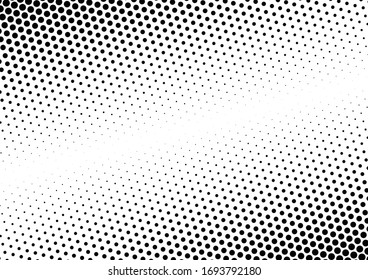 Fondo de puntos falsos. Sobrecarga moderna en blanco y negro. Textura de degradado abstracta. Patrón de puntos. Ilustración del vector
