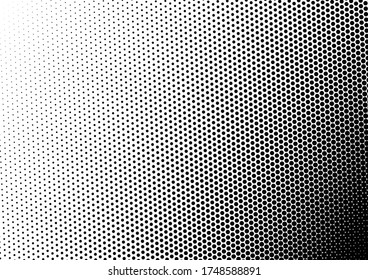 Fondo de puntos falsos. Superposición moderna. Fondo blanco y negro monocromo. Textura de época. Ilustración del vector