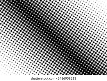 Fade Dots Background. Modern Overlay. Monochrome Grunge Texture. Halftone Vintage Backdrop. Vector illustration
