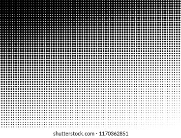 Fade Dots Background. Modern Pop-art Overlay. Monochrome Gradient Backdrop. Abstract Black and White Pattern. Vector illustration
