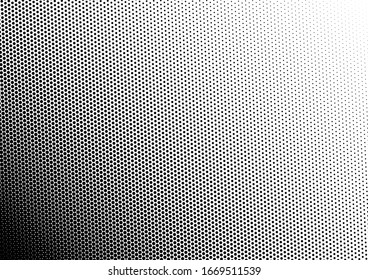 Fade Dots Background. Monochrome Backdrop. Black and White Overlay. Grunge Halftone Pattern. Vector illustration
