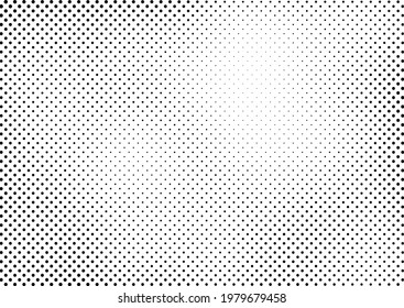 Fade Dots Background. Monochrome Vintage Backdrop. Distressed Modern Texture. Points Halftone Overlay. Vector illustration