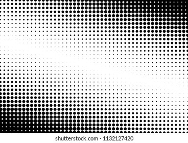 Fade Dots Background. Points Texture. Gradient Backdrop. Pop-art Black and White Overlay. Vector illustration