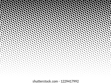 Fade Dots Background. Vintage Texture. Black and White Grunge Backdrop. Abstract Overlay. Vector illustration