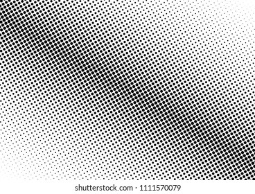 Fade Dotted Halftone Background. Black and White Overlay. Grunge Pattern. Vintage Gradient Texture. Vector illustration