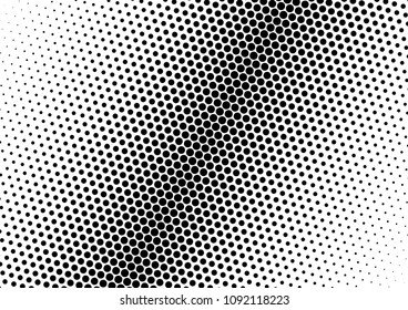 Fade Dotted Halftone Background. Distressed Abstract Pattern. Black and White Modern Overlay. Dots Texture. Vector illustration