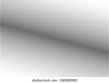 Fade Dotted Halftone Background. Monochrome Backdrop. Gradient Overlay. Black and White Dots Texture. Vector illustration