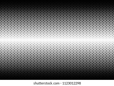 Fade Dotted Halftone Background. Monochrome Modern Texture. Abstract Backdrop. Black and White Points Overlay. Vector illustration