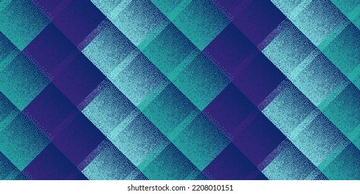 Fade Dotwork Rhombus Vector Geometric Seamless Pattern. Points Grain Texture Background Design. Halftone Dots Gradient Ornament. Vintage Style Fraction Swatch. Digital Wrap Geometry.