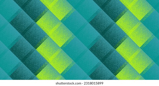 Fade dotwork rhombus vector geometric seamless pattern. Points grain texture background design. Square grid diagonal stripes. Modern fabric print. Stipple gradation repetition.