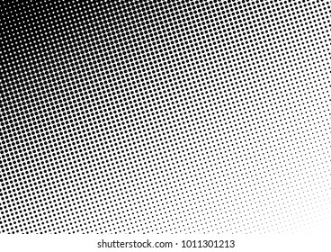 Fade Halftone Background. Abstract Black and White Overlay. Dotted Grunge Texture. Pop-art Pattern. Vector illustration