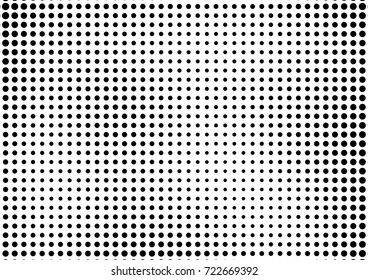 Fade Halftone Background. Black and White Distressed Backdrop. Pop-art Vintage Texture. Vector illustration