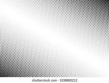 Fade Halftone Background. Gradient Grunge Texture. Distressed Pattern. Black and White Overlay. Vector illustration