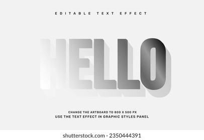 Plantilla de efecto de texto modificable Fade Hello