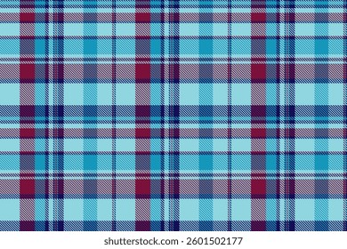 Fade plaid pattern textile, dreamy tartan texture seamless. Birthday background fabric vector check in cyan and pink colors palette.