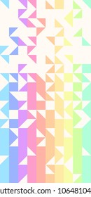 Fade rainbow pastel triangle