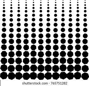 Fade Random rotate and black color Heptagon
