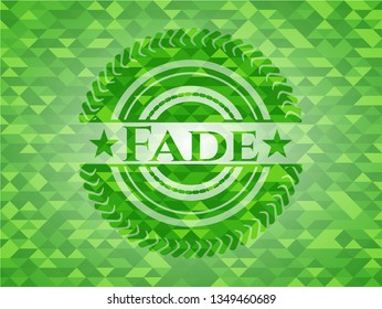 Fade realistic green mosaic emblem