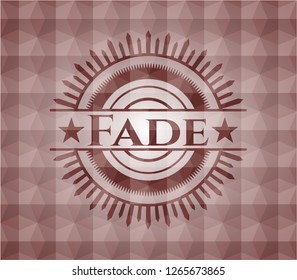 Fade red seamless badge with geometric background.