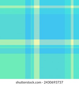 Fade seamless fabric texture, perfection vector check pattern. Easter textile plaid background tartan in cyan and mint colors.