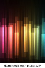 fade speed bar overlap in dark background, stripe layer backdrop, technology template, vector illustration