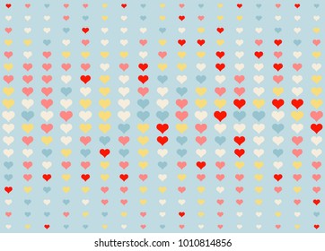 Fade valentine heart dot background. Random color valentine tone.