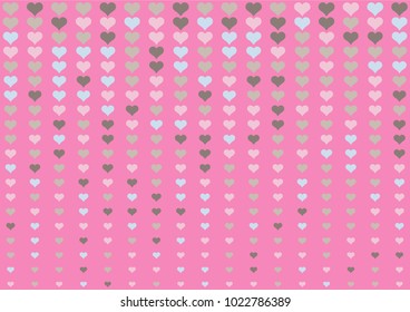 Fade valentine heart dot background. Random color pink tone.