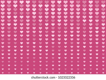 Fade valentine heart dot background. Random color pink tone.